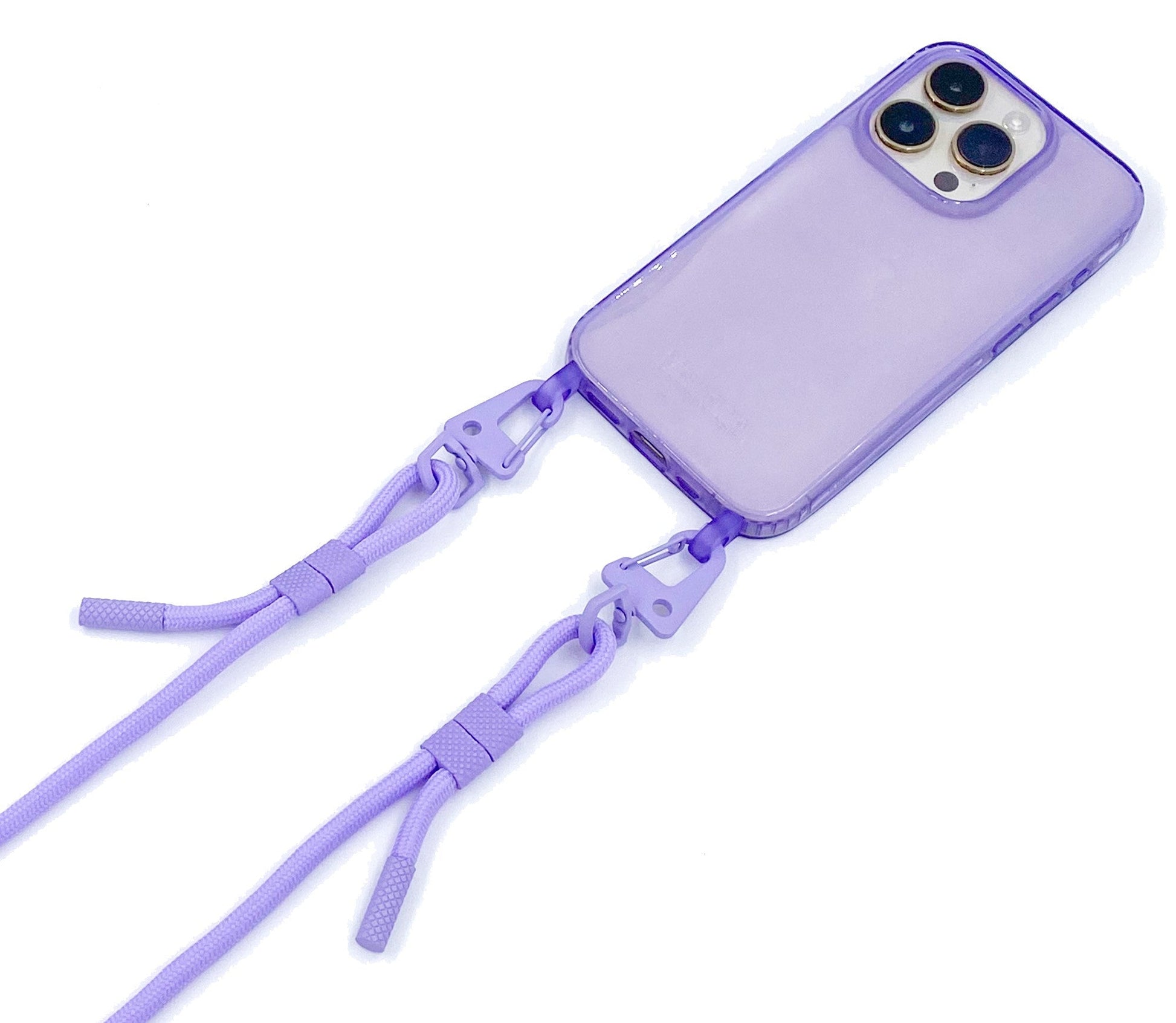 Cordon violet avec étui violet transparent