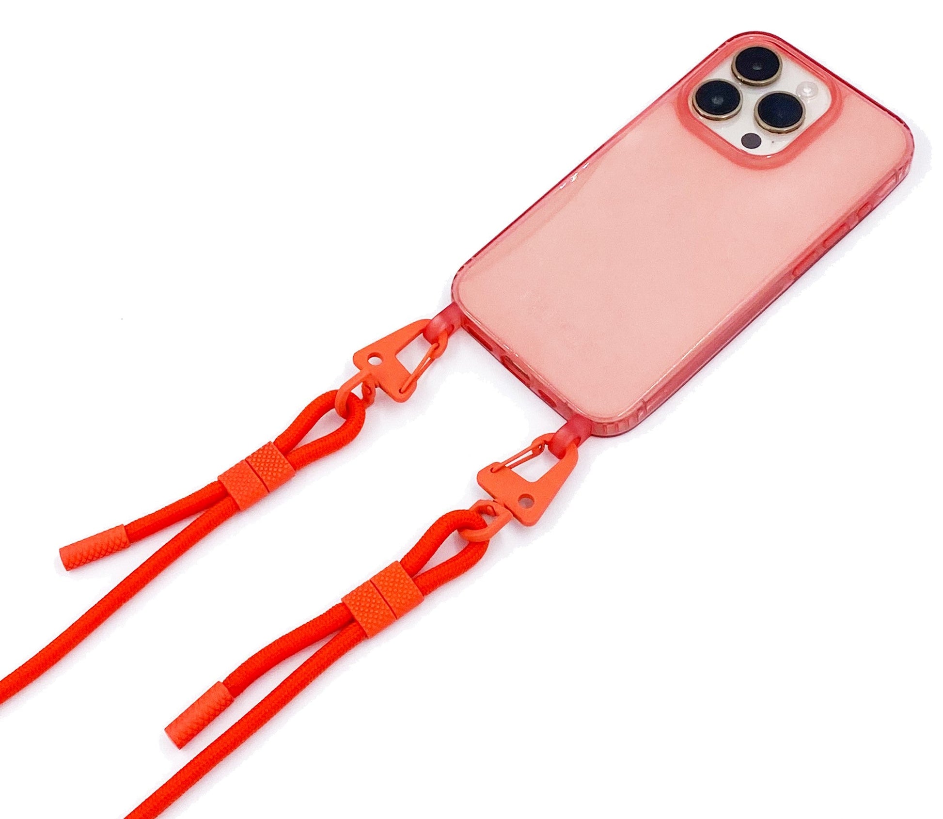 Cordon orange avec étui orange transparent promo