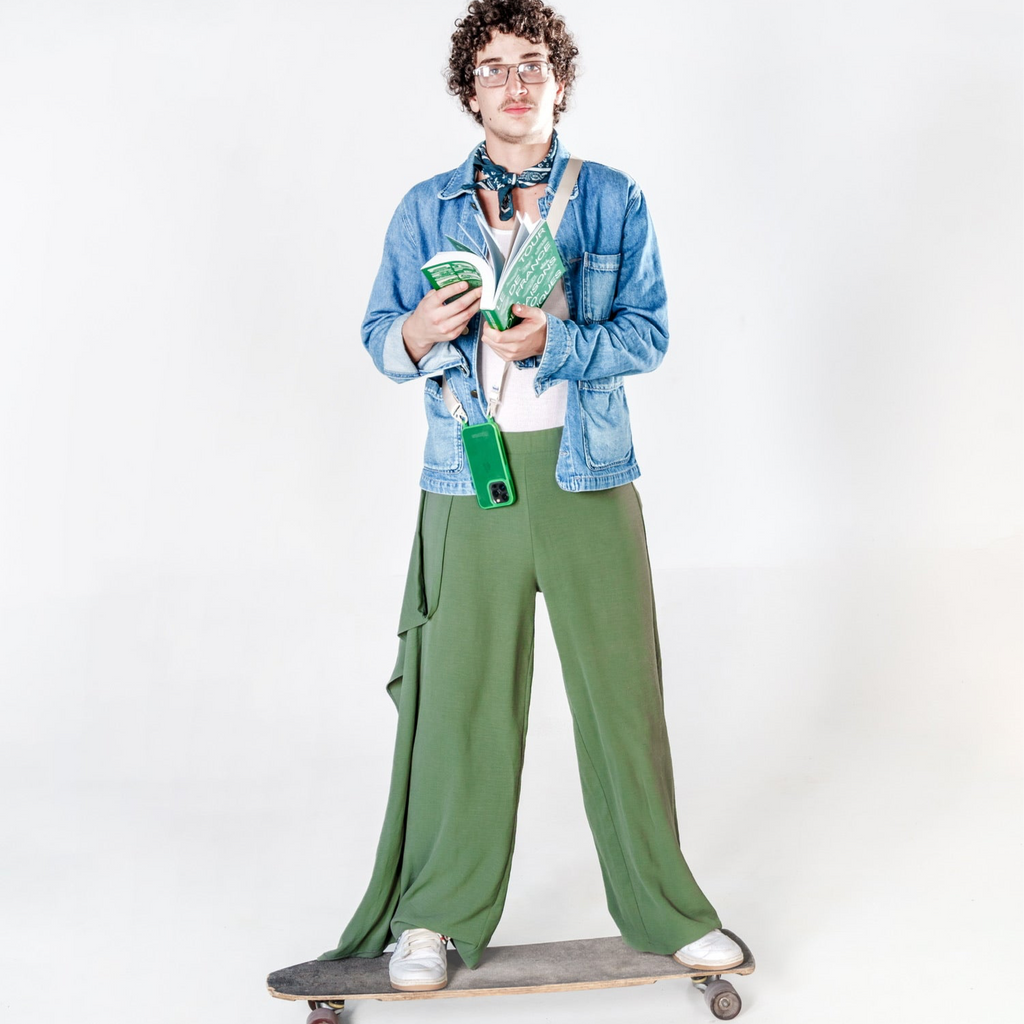 Straps beige avec étui vert fluo promo