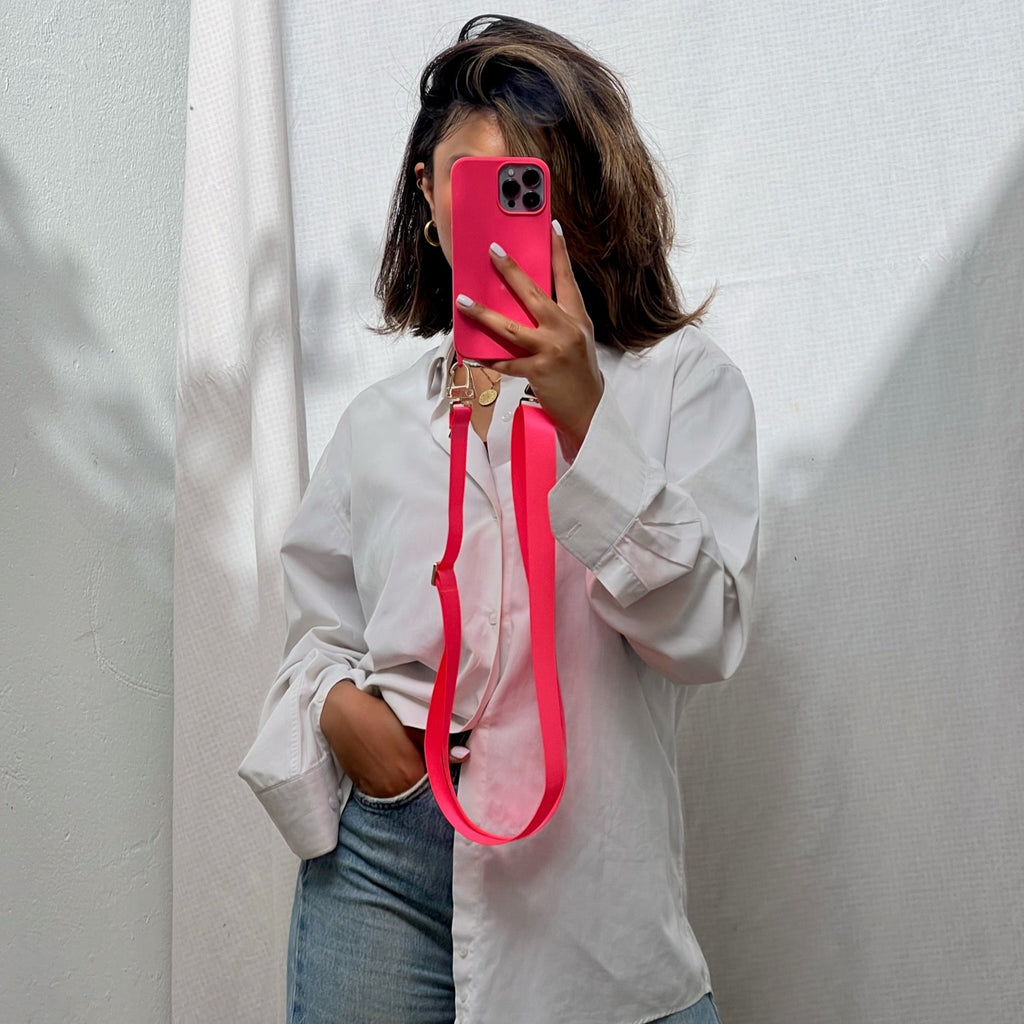 Collier Straps Rose Barbie Flashy avec étui