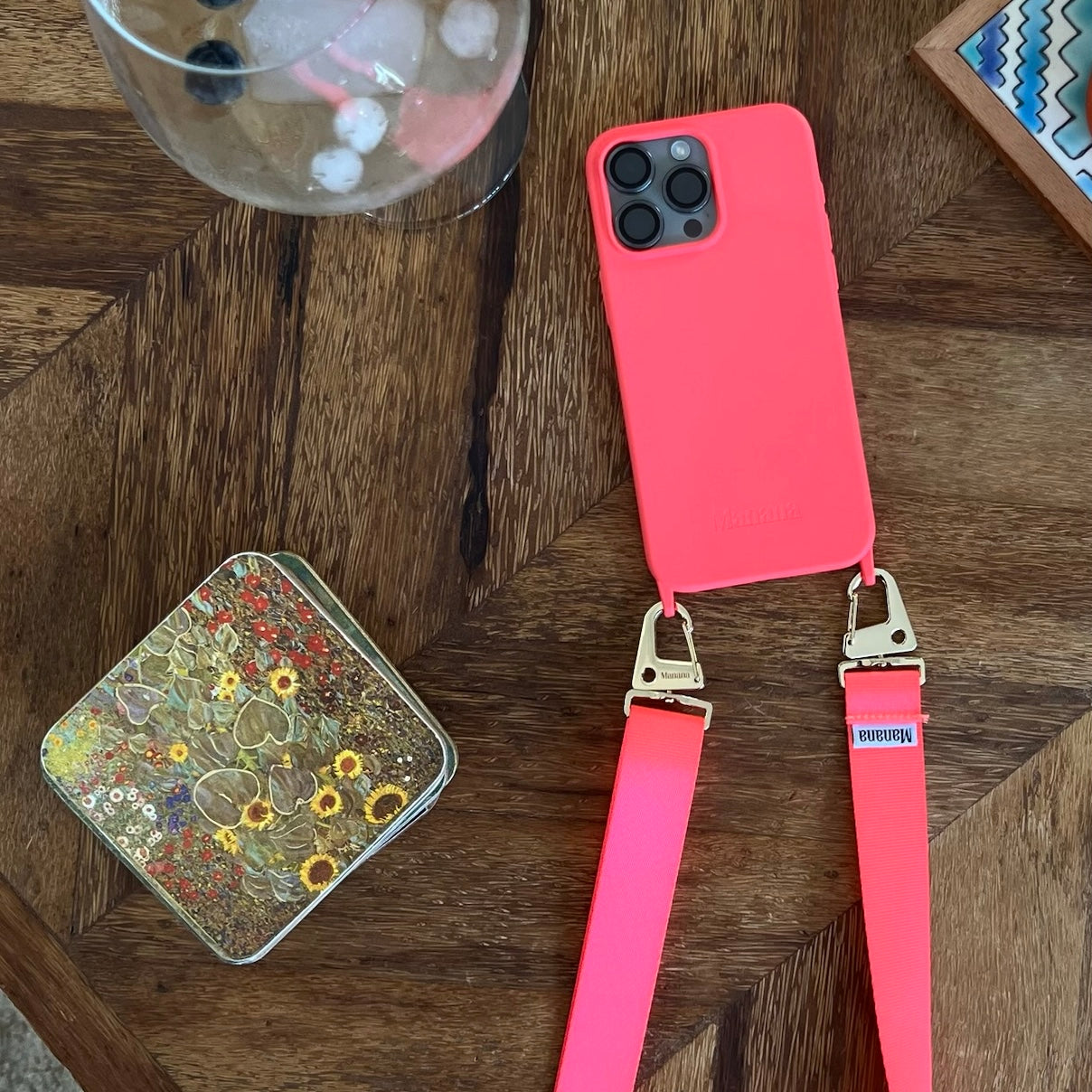 Collier Straps Rose Barbie Flashy avec étui