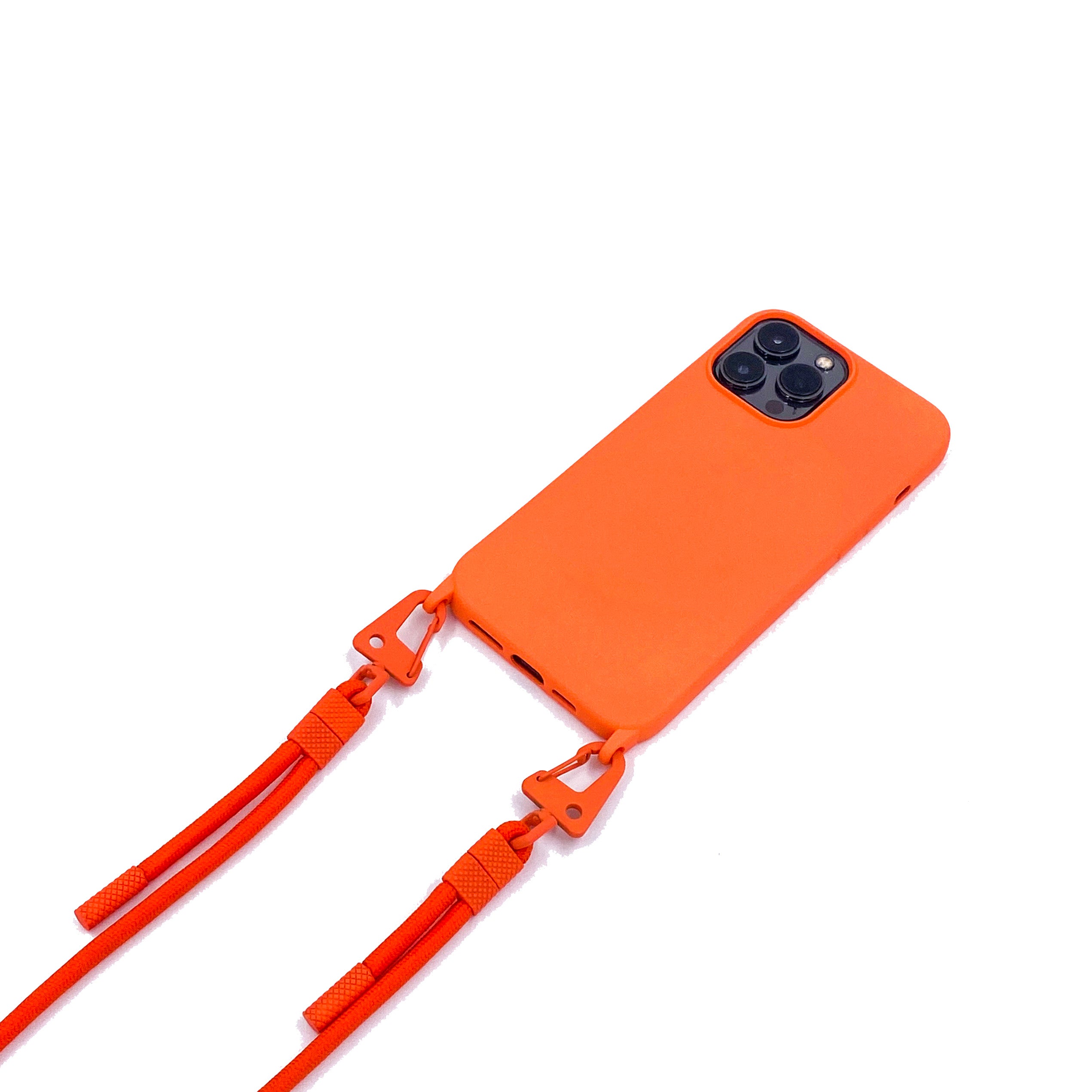 Collier cordon orange avec étui orange