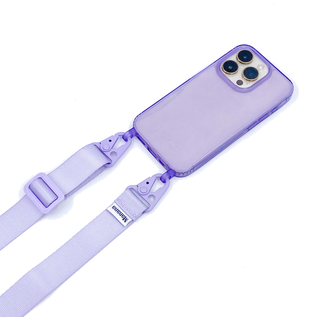 Straps violet avec étui violet transparent promo