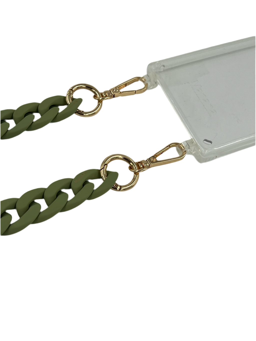 Chaine vert olive avec étui Samsung