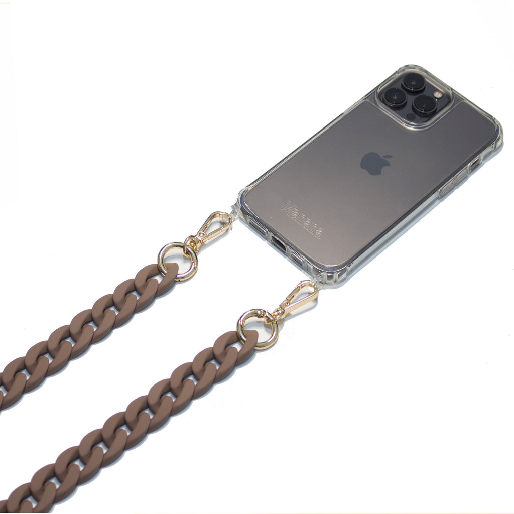 Collier Chaîne Marron Mate