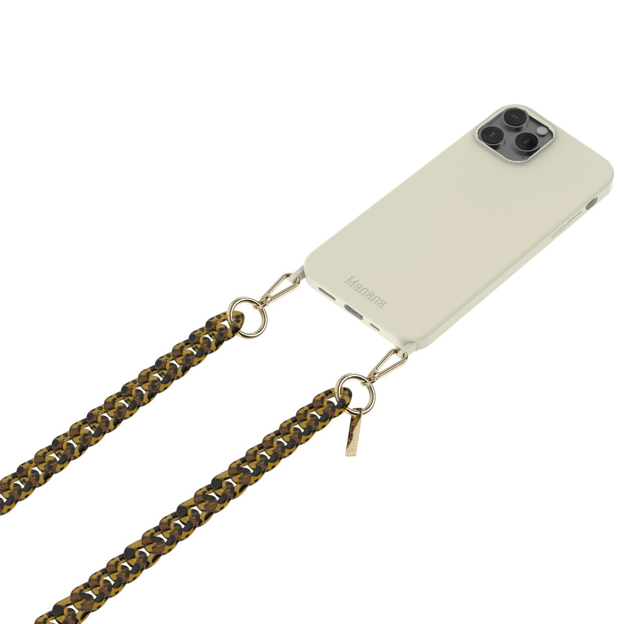 Collier chaine Léoprad - étui Beige promo