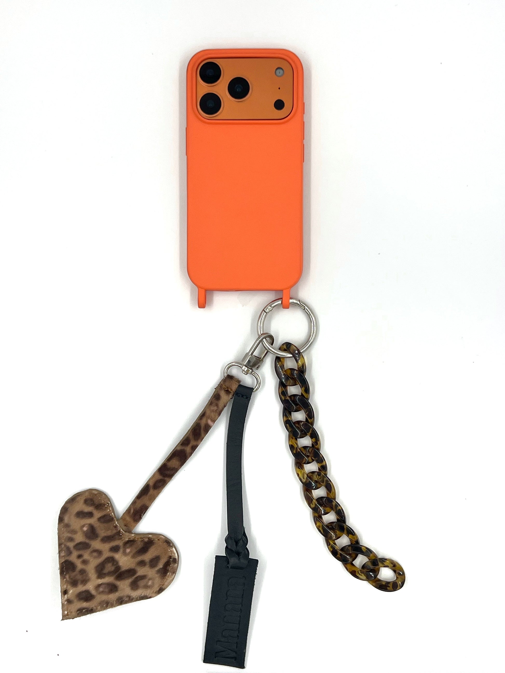 Mon coeur Léopard avec étui orange
