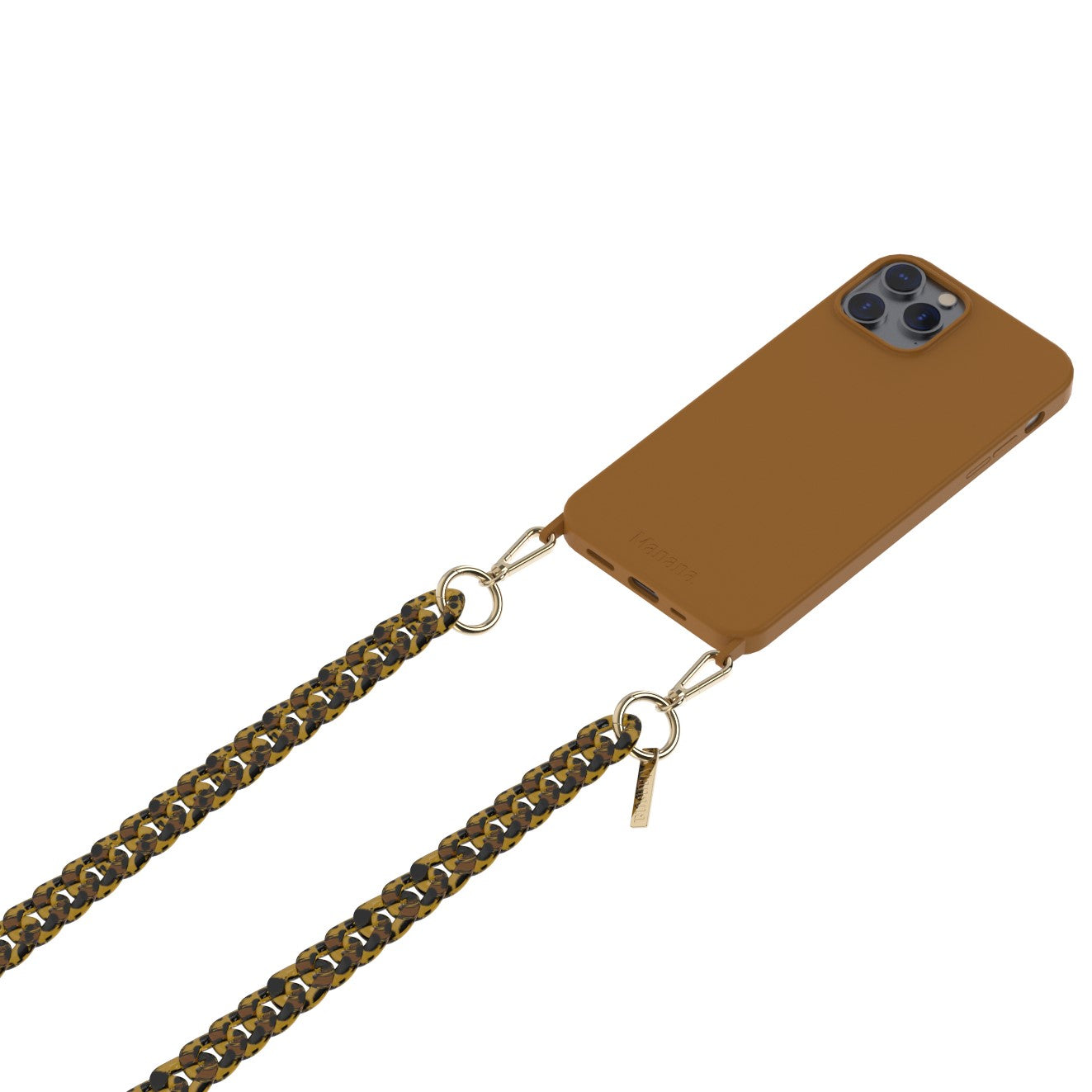 Collier Chaîne Leopard - Etui Marron