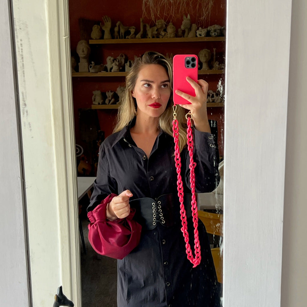 Collier Chaîne Rose Barbie avec étui