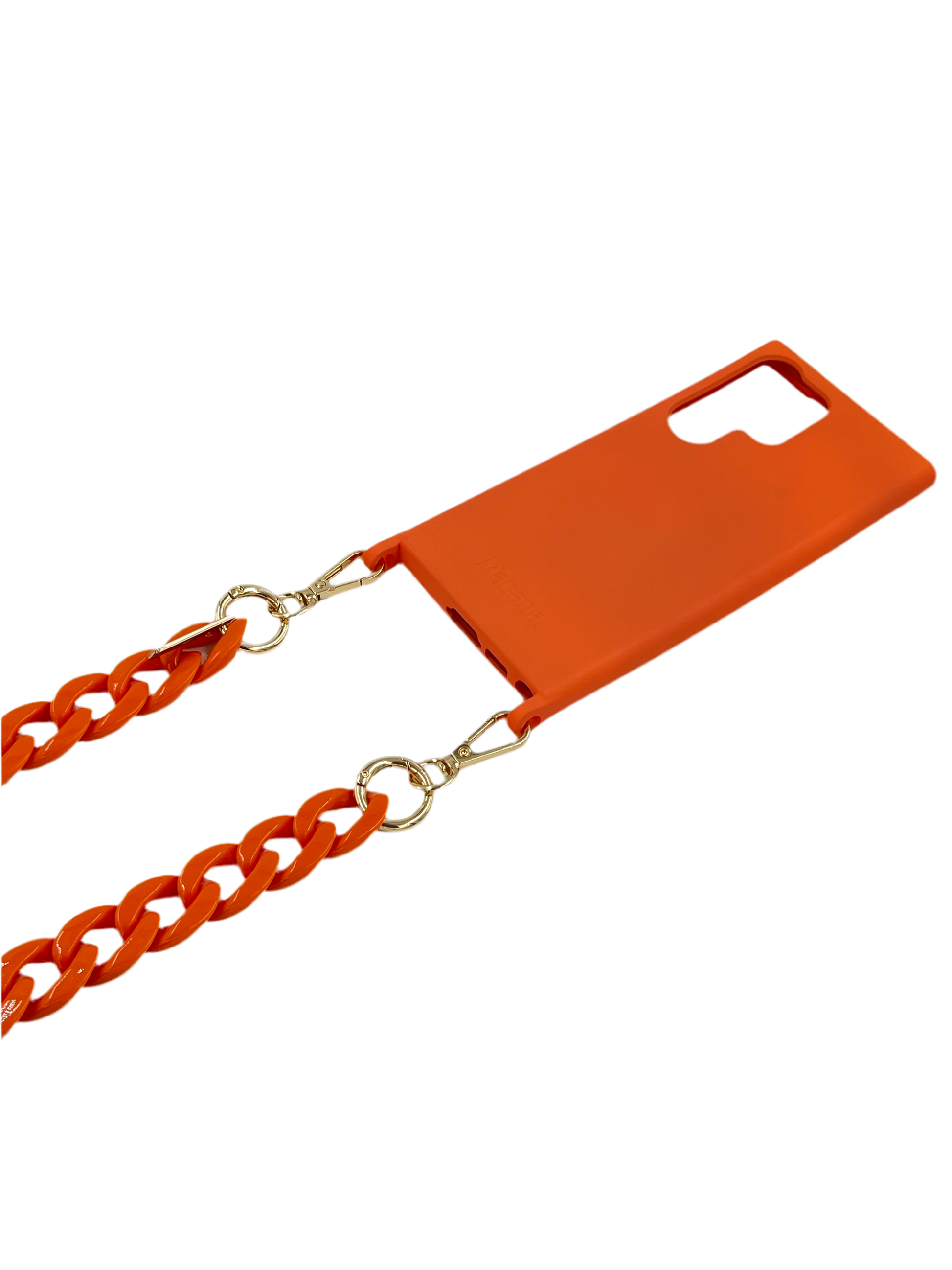 Chaine orange avec étui Samsung