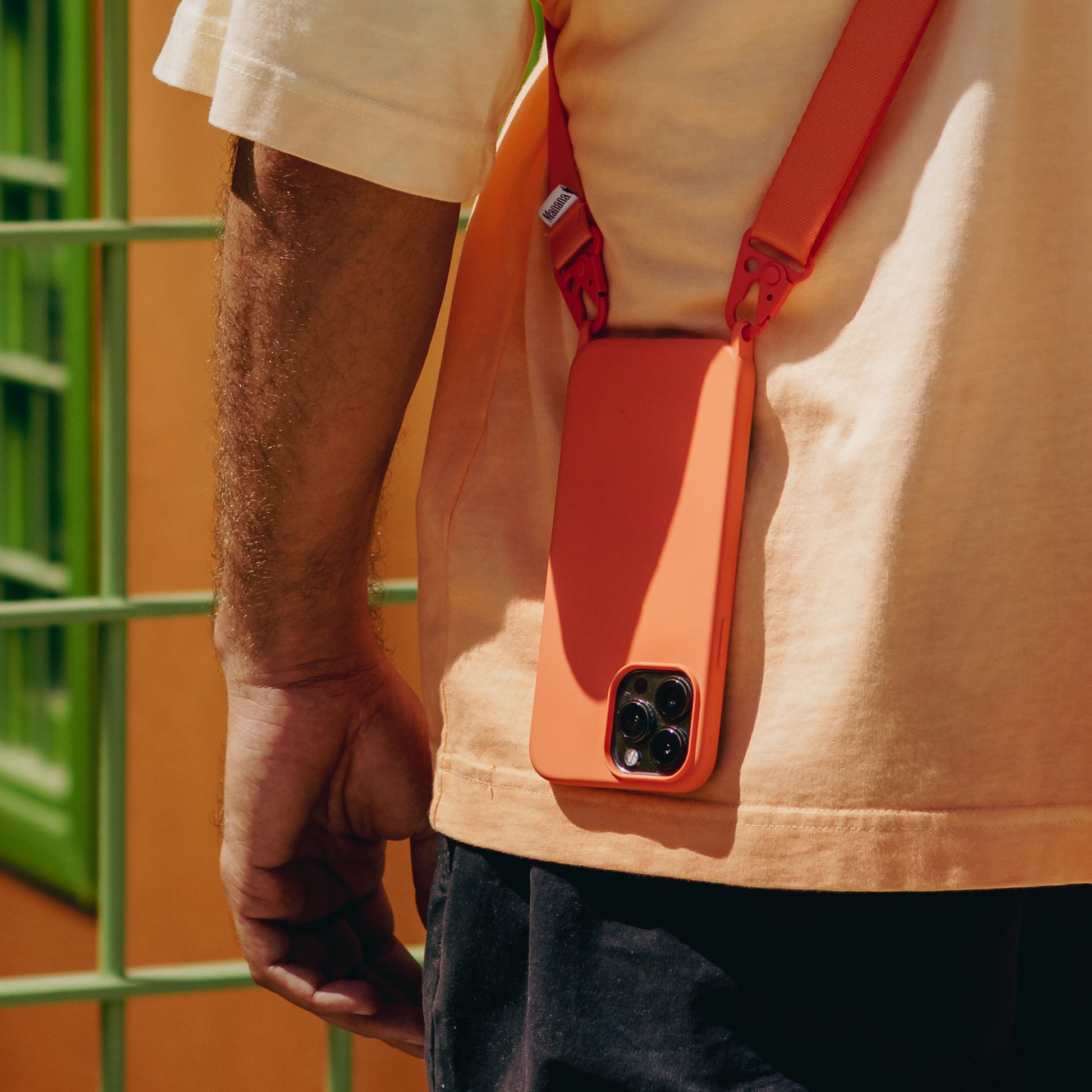 Collier Straps Orange en promo
