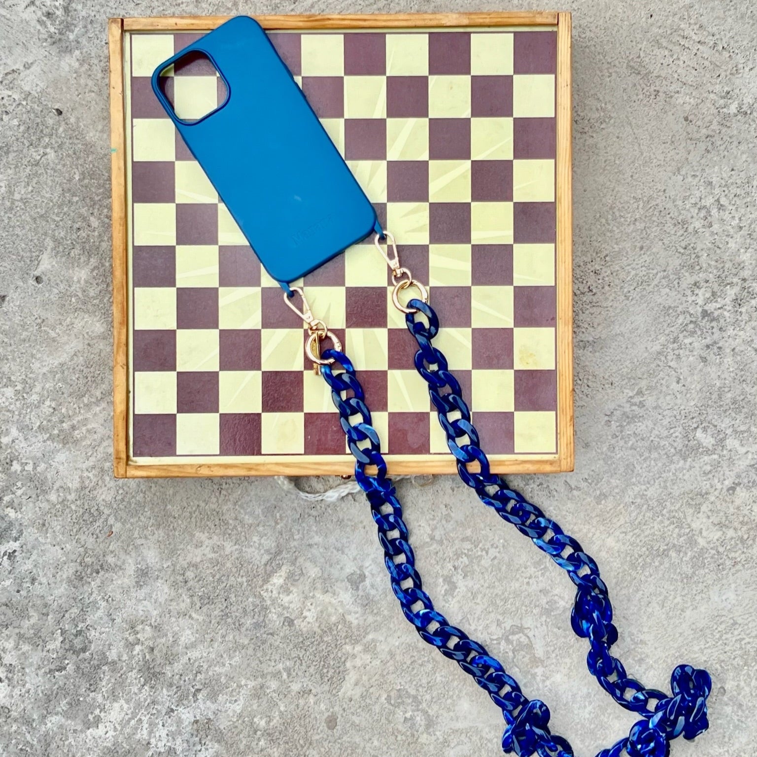 Collier Chaîne Bleu Marbré