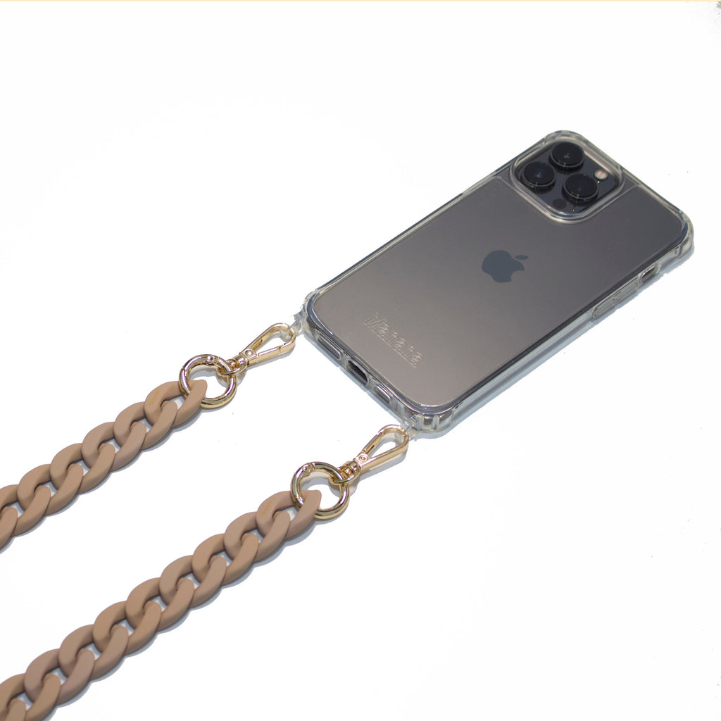 Collier Chaîne Taupe Mate avec étui
