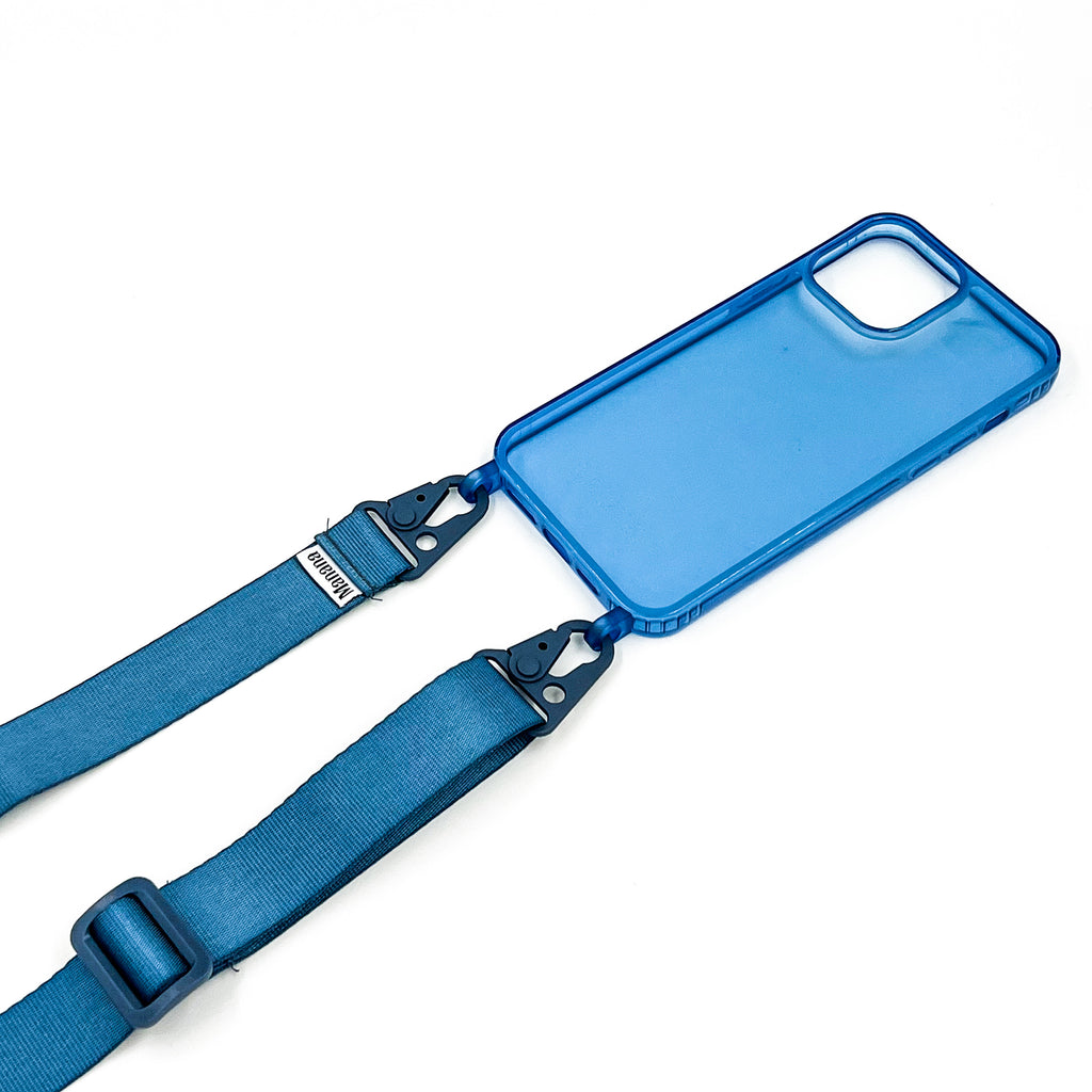 Straps bleu avec étui bleu transparent