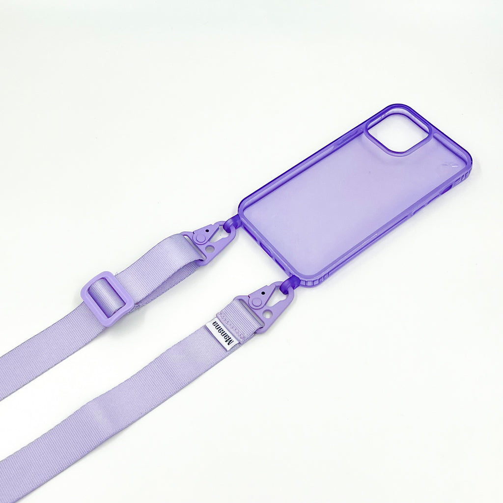 Straps violet avec étui violet transparent promo